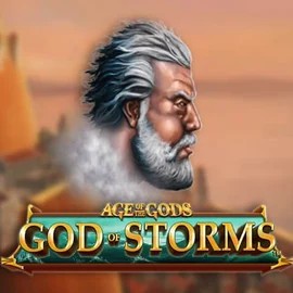 Age Of The Gods: God of Storms online game logo by Playtech on pastoncasinos.com